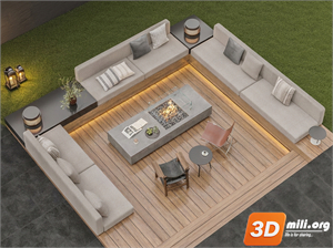 Outdoor Sofa Skp Files